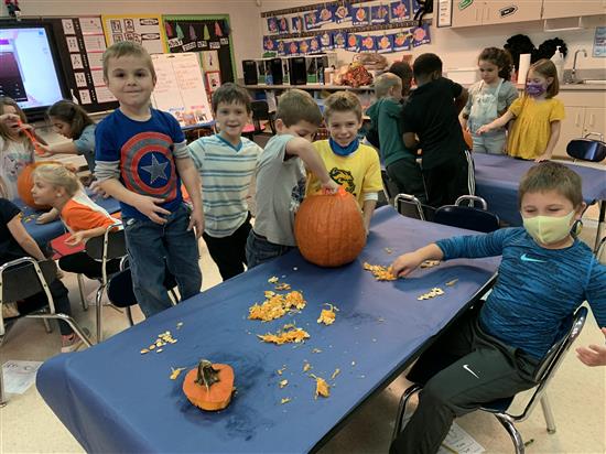 1st grade use pumpkins to learn